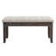 Banc rembourré en tissu Saveer