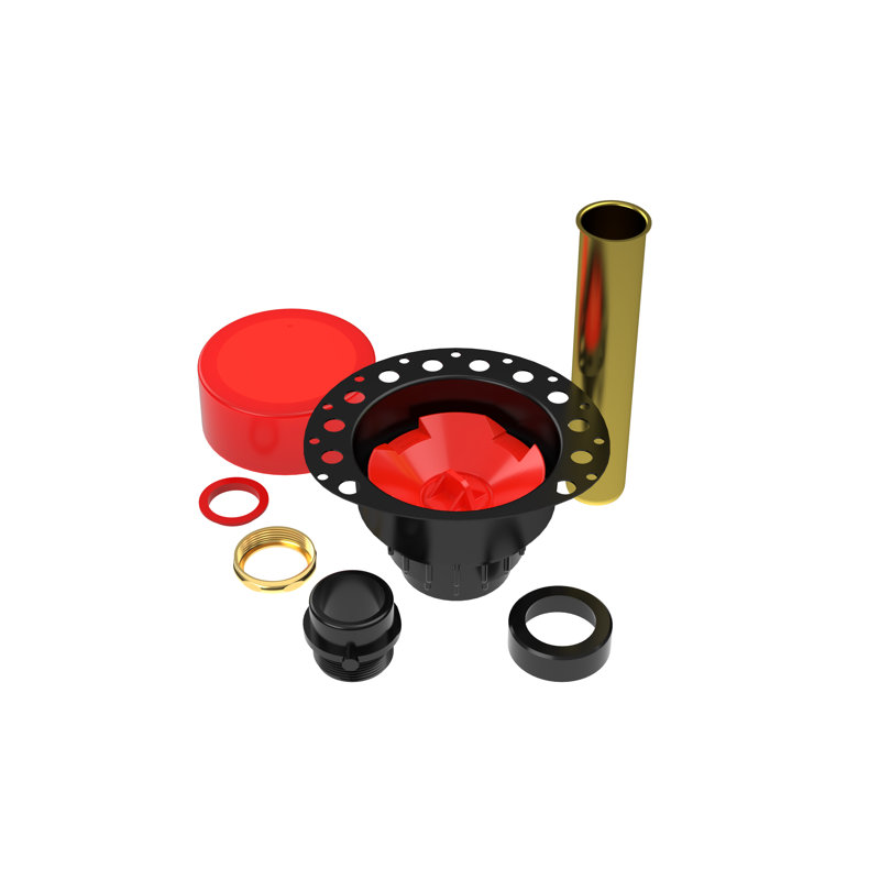 ABS Freestanding Tub Drain Rough-In With Metal Deck Flange