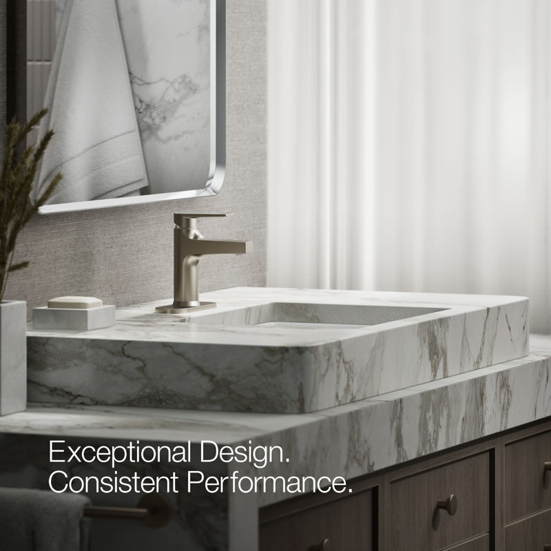 Taut Single-Control Lavatory Faucet with Escutcheon, Vibrant Brushed Nickel