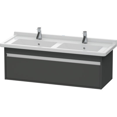 Base de meuble-lavabo de salle de bain double fixée au mur 47,25 po seulement Ketho
