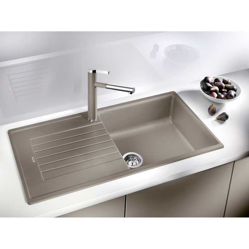 Linee Pull Out Single Lever Monobloc Tap, Tartufo/Chrome