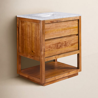 Romare 30" Carrara Marble Single Bathroom Vanity