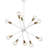 10 - Light Steel Dimmable Sputnik Modern Linear Chandelier