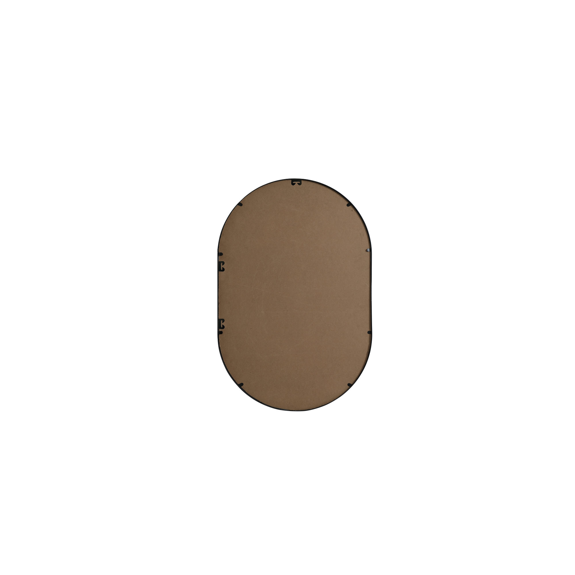 Sabine Metal Pill Wall Mirror, Black, 36" x 24"