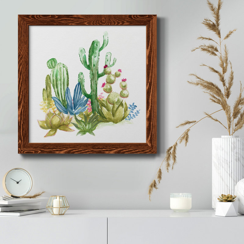 Rolling Seaside II - Peinture sur toile encadrée, H 17 po x l 17 po x P 1,5 po, Érable encadré