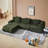 117.7'' 2 - Piece Modern Oversized Modular Sectional Sofa, Teddy Velvet L-shaped Sectional Modular Cloud Sofa For Living Room, Bedroom-1242481200