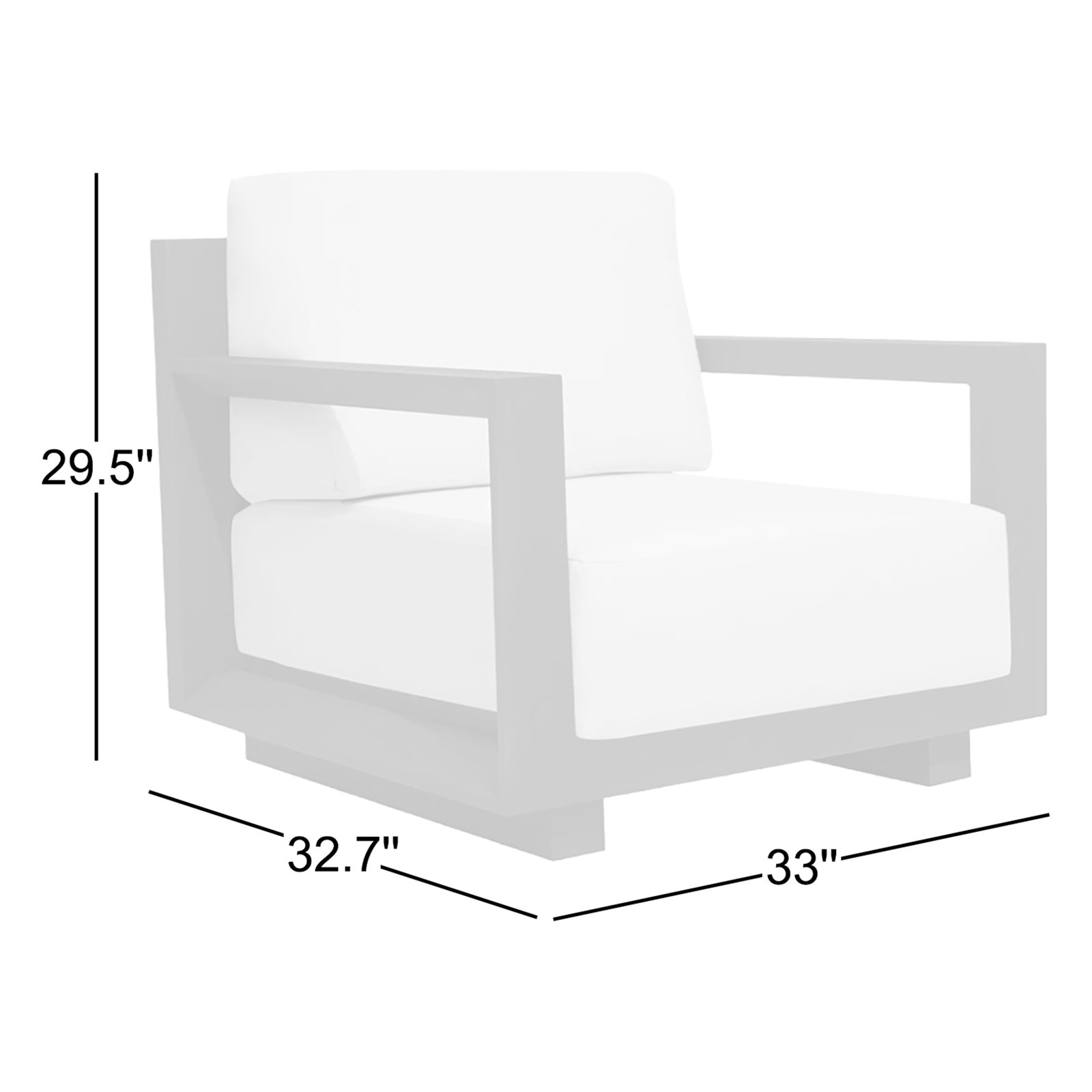 Aden Aluminum Outdoor Lounge Chair, Gray