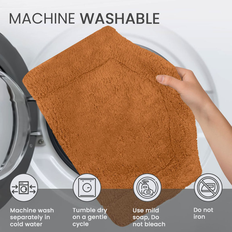 Tapis pour salle de bain Morissette, L 17 po x L 24 po, Terracotta