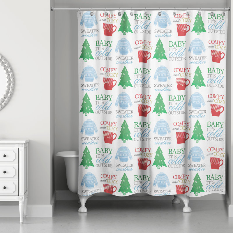 Rideau de douche simple Christmas