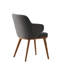 Foyer Upholstered Armchair with Wooden Base-483787170-506373472