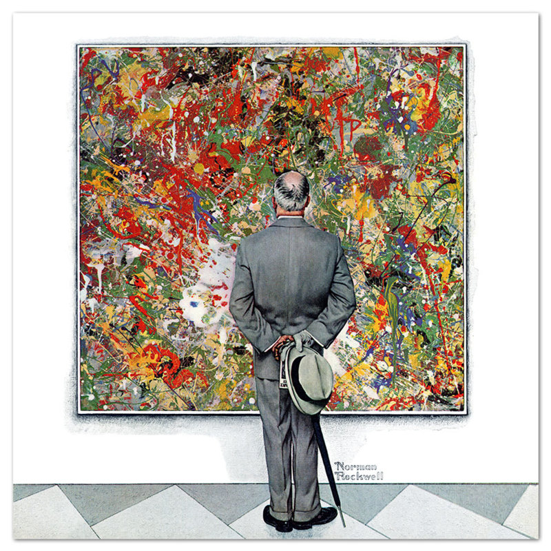 Art Intendant by Norman Rockwell - Square Painting, 70cm H x 70cm W