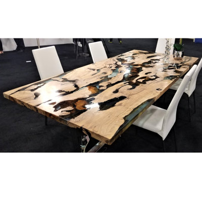 Metal Base Dining Table