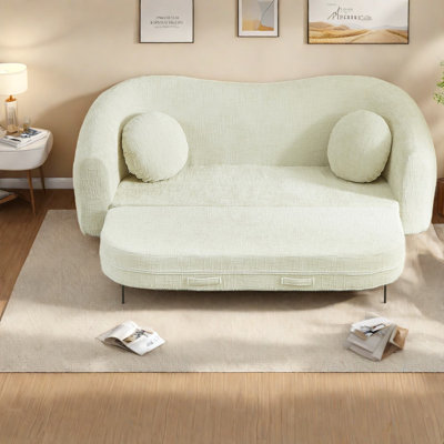 Canapés convertibles à compression, fauteuil inclinable 86 po Chenille