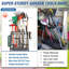 Organisateur de jardin pour le garage, support à outils de jardin, jusqu'à 58 outils à long manche, support à outils de jardin pour le garage, remise, extérieur, support à outils-853180806
