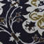 Laine nouée à la main à motif floral noir | Tapis d'intérieur blanc
