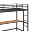 Lit mezzanine simple avec bureau et base de lit en métal-170962711