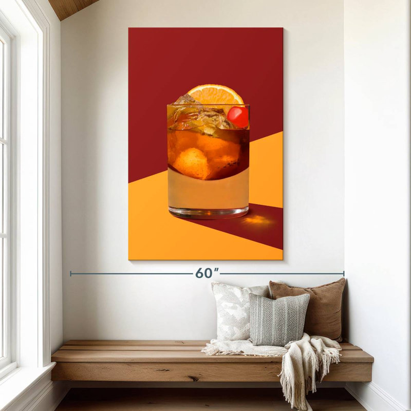 Yarlin Old Fashioned Bar Cocktail, 51" H x 34" W