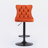 Adjustable Orange - 25-33 Inch Height, 17.7" Base, Back For Comfort, Home Pub And Kitchen Island, 2 Pieces Comfortable Velvet With Seat, 17.7 Base Kitchen, Of