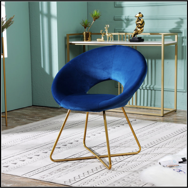 Fauteuil d'appoint Slatina, Bleu