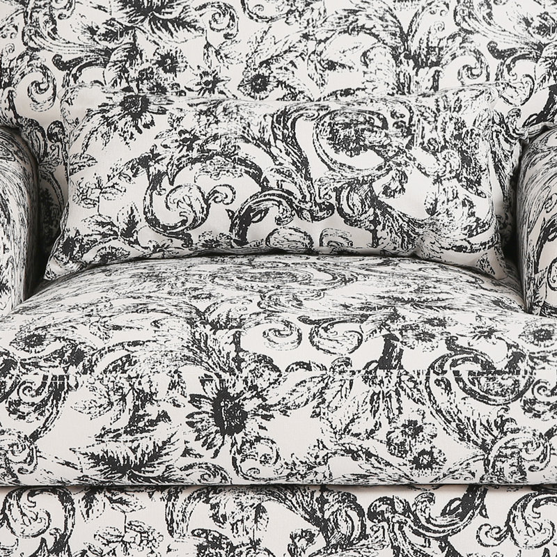 Fauteuil rembourré, Chenille noire rococo