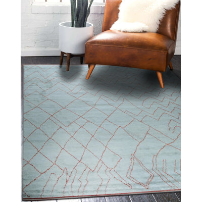 Tapis transitionnel bleu Isla