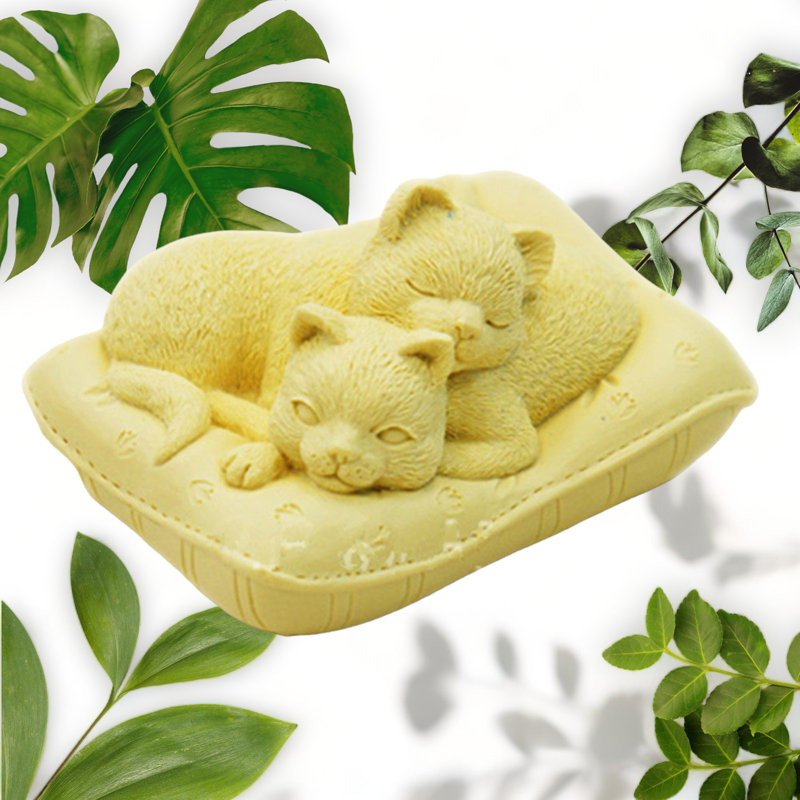 Handmade Silicone Cat-Shaped Soap Mold