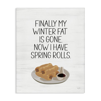 "Funny Spring Rolls", art mural sur toile par Lux + Me Designs