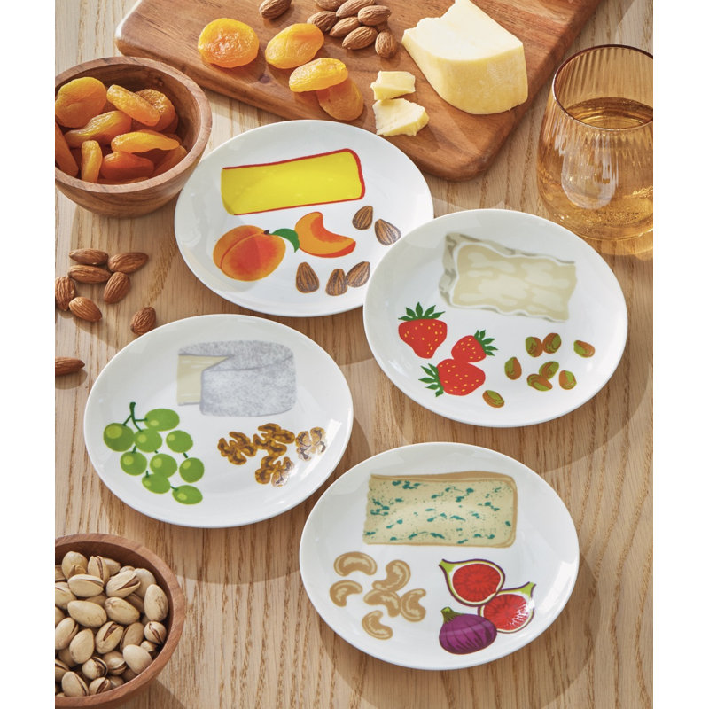 Fromage Appetizer Plates Set of 4