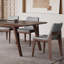 Ensemble de salle à manger contemporain avec bois de frêne et pierre-107498429