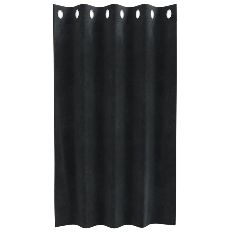 Curtains Polyester Medium Decorative Inlays, Black, 140cm Width x 140cm Drop