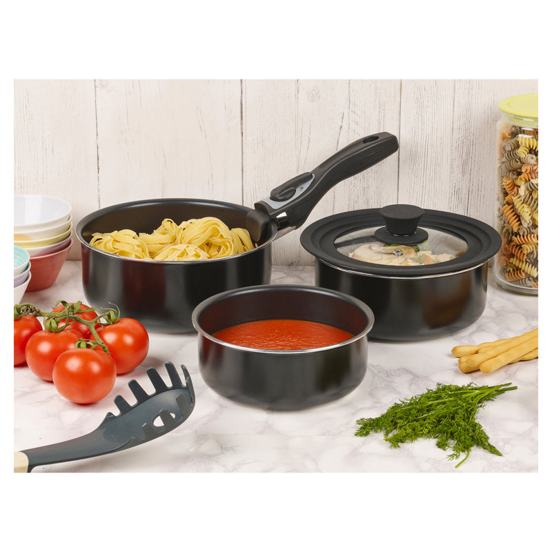 Medzarents 4 - Piece Non-Stick Hard-Anodized Aluminium Cookware Set