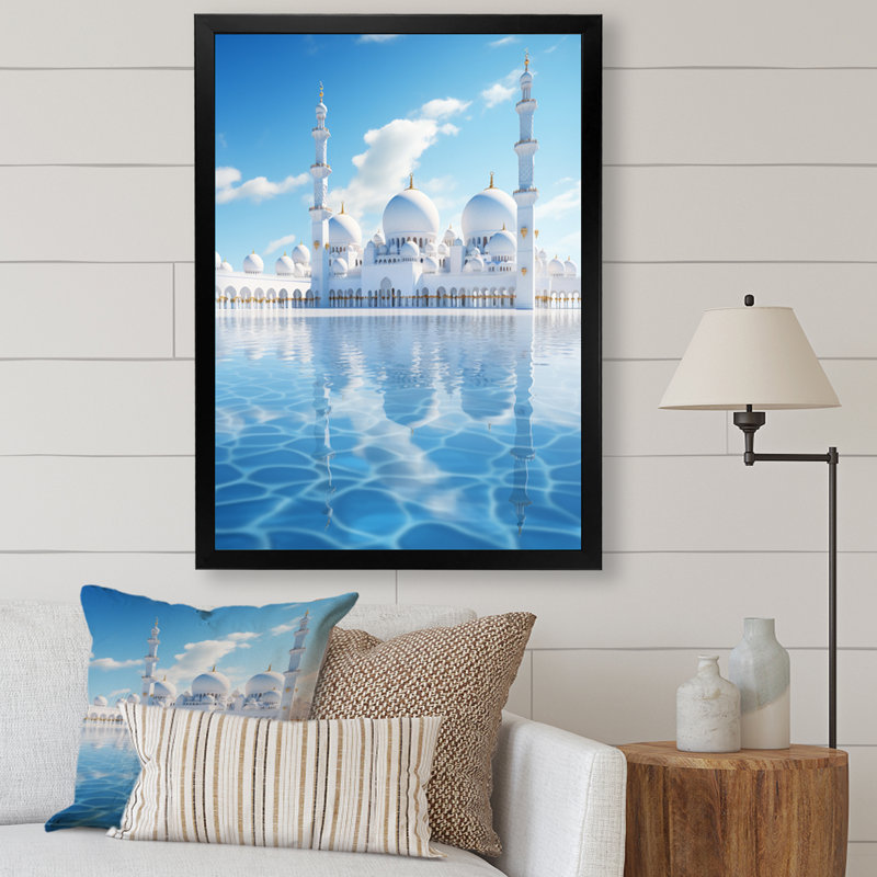 Art de Shashkov, "The Mosques", reproduction d'art sur toile, H 32 po x l 16 po x P 1 po, Cadre photo noir