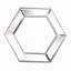 Miroir mural hexagonal 20 po x 18 po avec design contemporain en verre, miroir décoratif pour le salon, l'entrée, la chambre à coucher