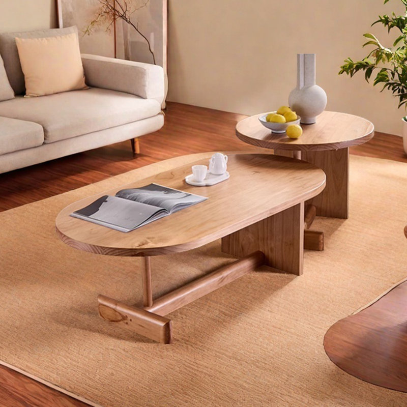 Table basse en bois massif personnalité personnalité, H 15,74 po x L 47,24 po x l 23,62 po
