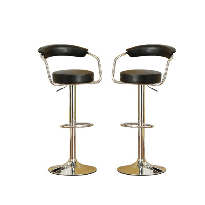 Ensemble de 2 tabourets de bar réglables en similicuir