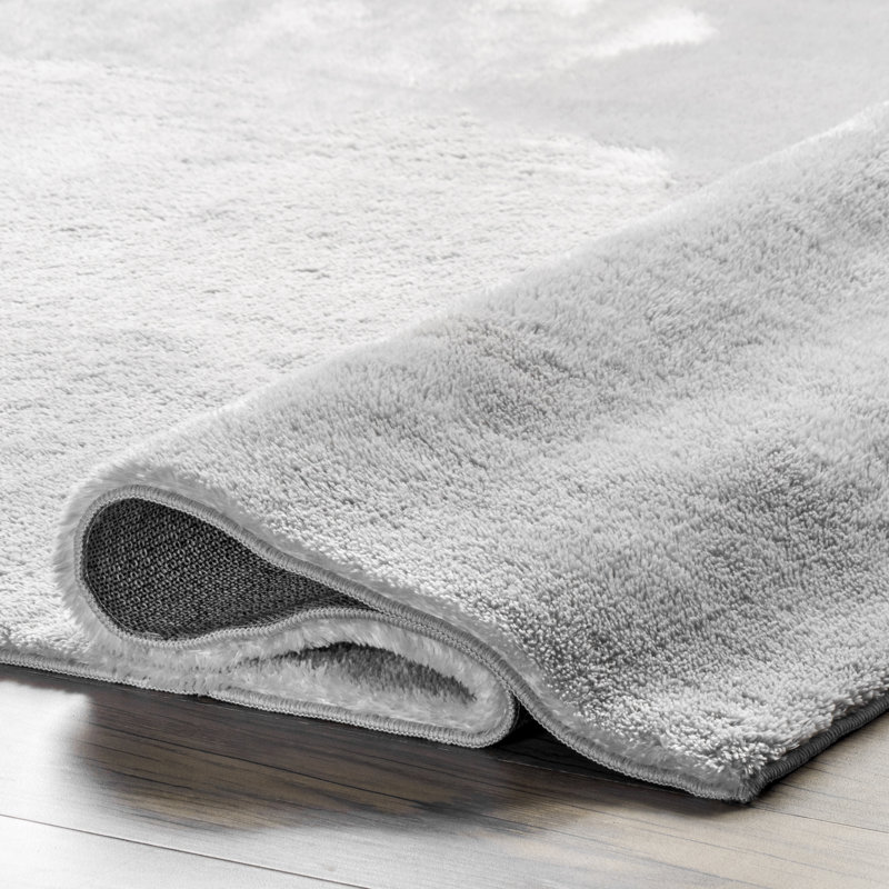SuperiorWash Solid Machine Washable Shag Area Rug, Rectangle 6' x 9'