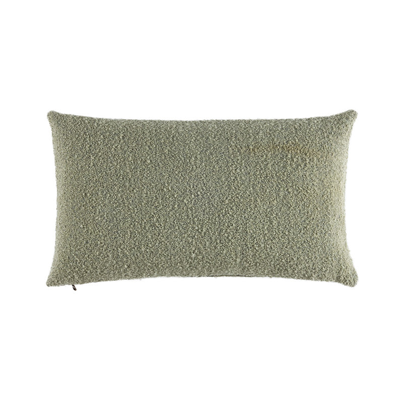 BOUCLETTE Pillow Cover & Insert, Rectangle 13"H x 22"W, Green