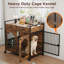 Meuble de cage pour chien, chenil en bois 39 po pour l'intérieur avec 2 tiroirs de rangement et bols réglables
