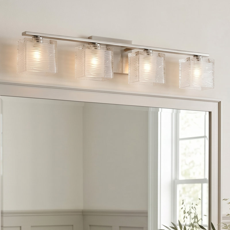 Dunreith 4 - Light Dimmable Vanity Light, Brushed Nickel