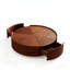 Table basse ronde en noyer 35,4 po-94174793