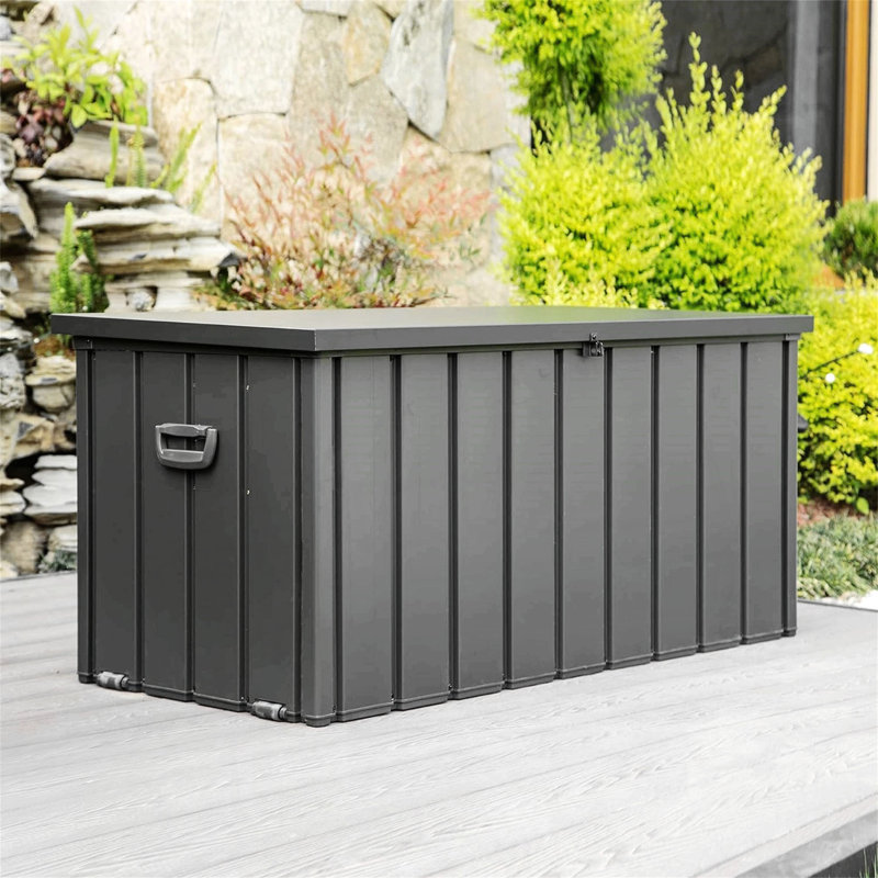 Outdoor Storage Deck Box Waterproof, Large Patio Storage Bin For Outside Cushions, Throw Pillows, Garden Tools, Lockable