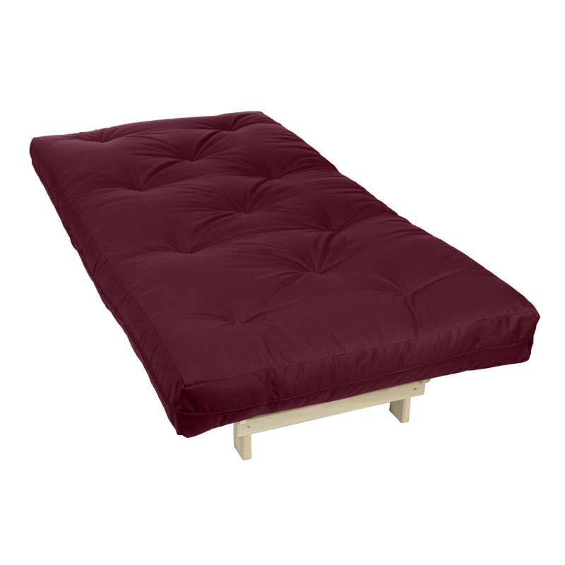 Matelas de futon Meader, Grand lit, Bourgogne, 6"