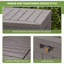 Coffre de terrasse extérieur 20 gallons - coffre de rangement verrouillable brun, imperméable pour les outils de jardinage et les meubles de patio