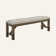 Gigi 60" Solid Wood and Upholstered Farmhouse Dining Bench