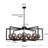 12 - Light 37.01" Wide Geometric Chandelier Smoky Grey Globe-style Square / Rectangle Lantern Chandelier For Living Room