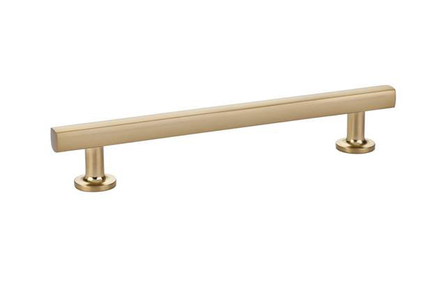 Trinity Bar Pull, Satin Brass, 6"