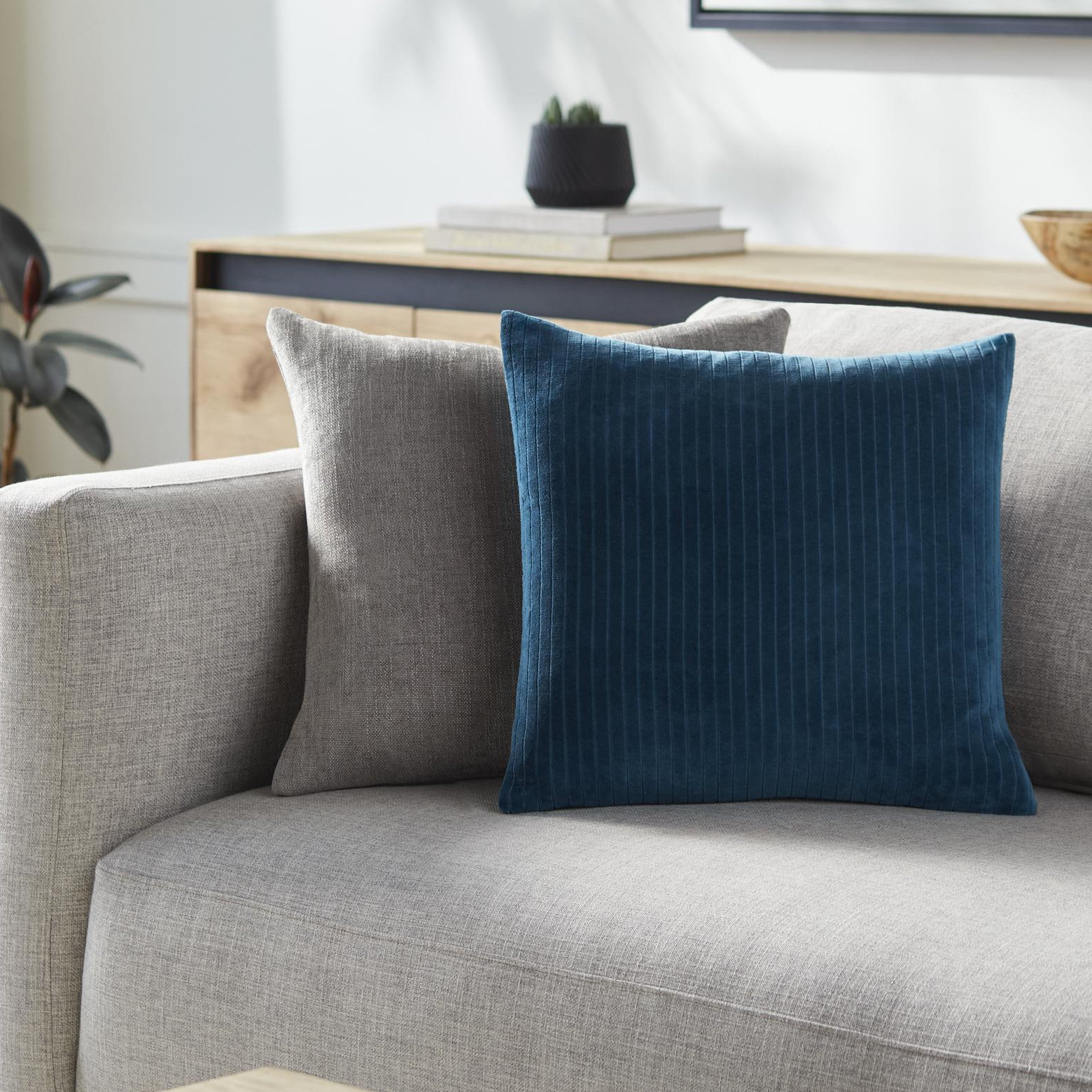 Westridge Cotton Throw Pillow, Pillow Cover Only - No Insert, 20" x 20", Teal