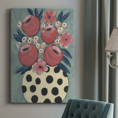 Jamboree Floral I - peinture sur toile tendue
