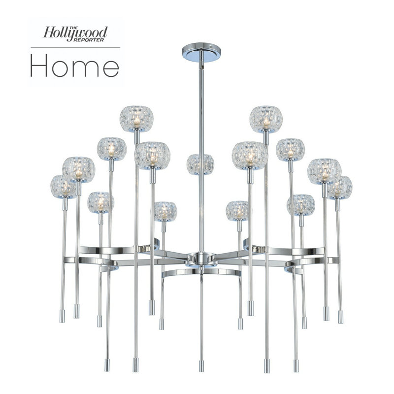 Lustre en chrome poli Mae 15 LT Kalco