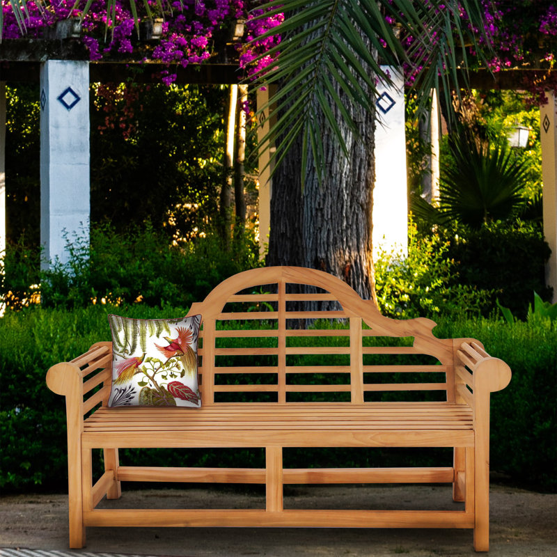 Banc de jardin en bois de teck Artai Marlborough, H 42 po x l 50 po x P 24 po